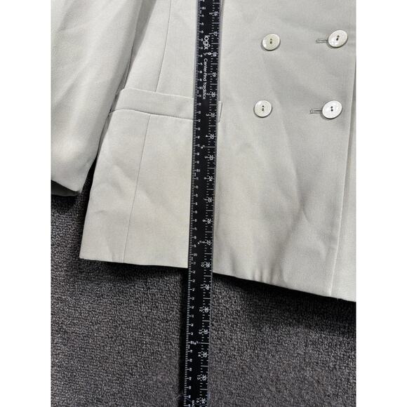 Le Suit Blazer Womens 16 Gray Double Breasted Office Career Jacket Polyester - Picture 7 of 7